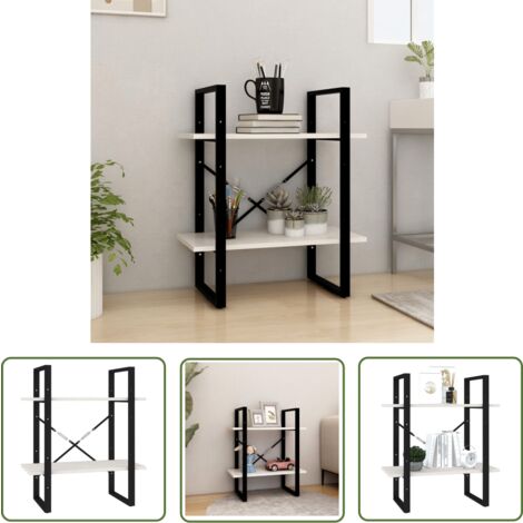 Maison Exclusive Bücherregal 2 Böden Weiß 60x30x70 cm Massivholz