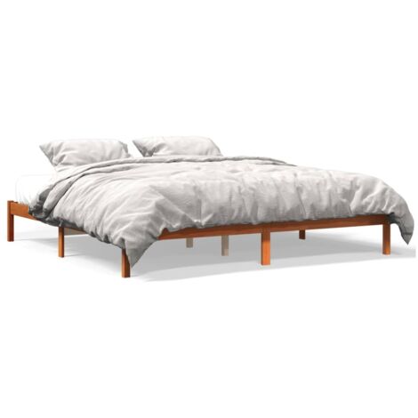 Maison Exclusive - Cama sin colchón madera maciza de pino marrón