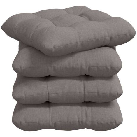 Maison Exclusive - Cojines para asiento 4 pcs Taupé 45 x 45 x 12
