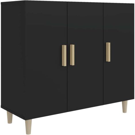 Maison Exclusive - Credenza Nera 90x34x80 cm in Legno Multistrato