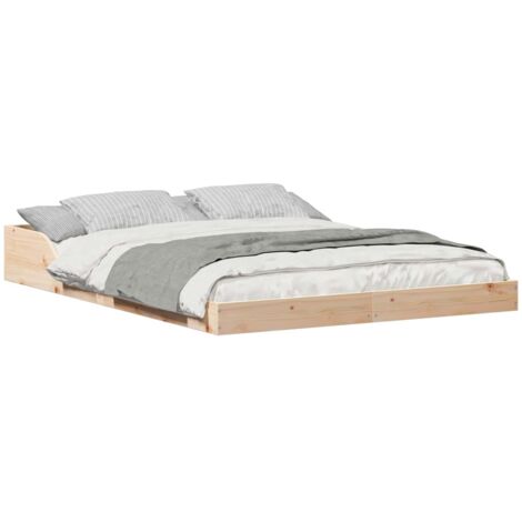 Maison Exclusive - Estructura de cama Marrón 140 x 190 cm Madera