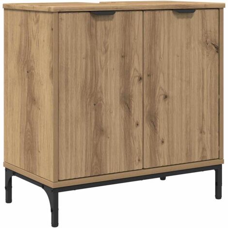 Maison Exclusive - Gabinete de Lavabo para Baño con almacenamiento Roble artesanal