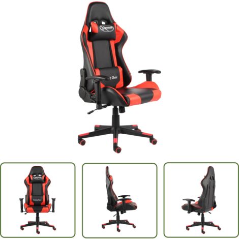 Maison Exclusive Gaming-Stuhl Drehbar Rot PVC