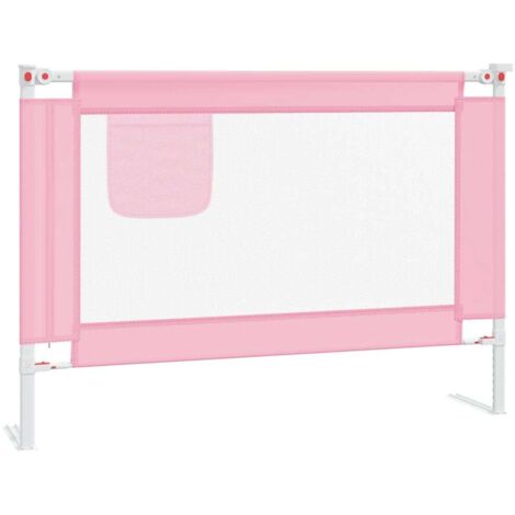 Maison Exclusive - Kleinkind-Bettschutzgitter Rosa 90x25 cm Stoff