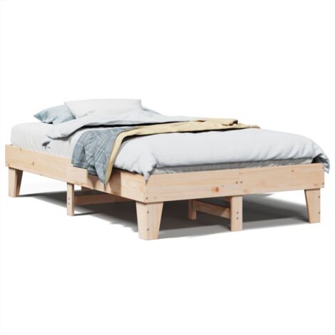 Maison Exclusive - Letto senza Materasso 135x190 cm in Legno Massello di Pino