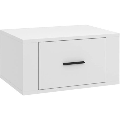 Maison Exclusive - Mesita de noche de pared blanco 50x36x25 cm