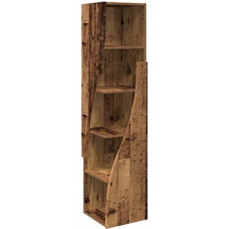 Maison Exclusive - Mobile angolare Legno vecchio 32x32x140cm Legno multistrato