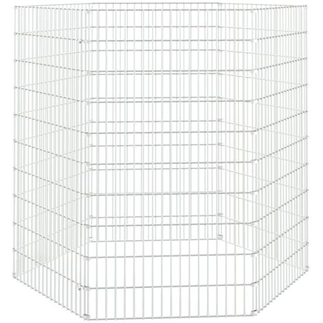 Maison Exclusive - Recinto animales corral 6 paneles hierro galva