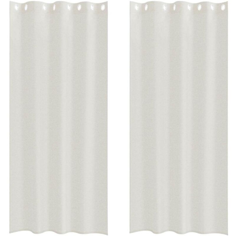 Maison Exclusive - Rideau en Voile 2 pcs Crème 260 x 140 cm Polyester