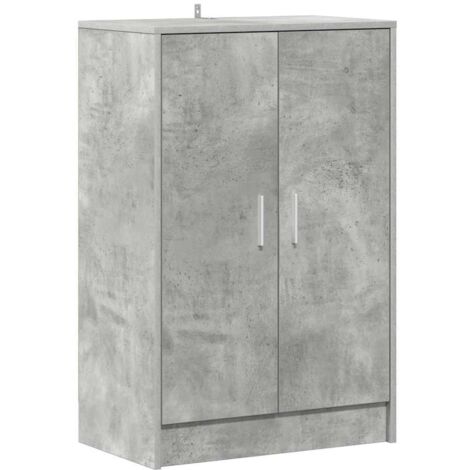 Maison Exclusive - Scarpiera Grigio Cemento 60x35x92 cm in Truciolato