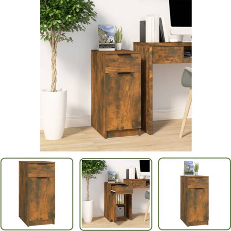 Maison Exclusive Schreibtischschrank Räuchereiche 33,5x50x75 cm