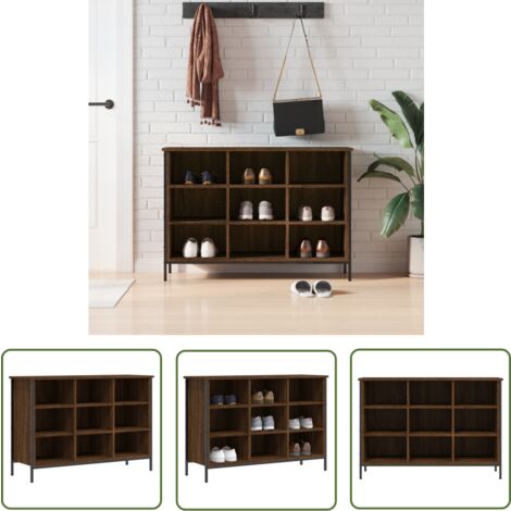 Maison Exclusive Schuhregal Braun Eichen-Optik 100x35x70 cm