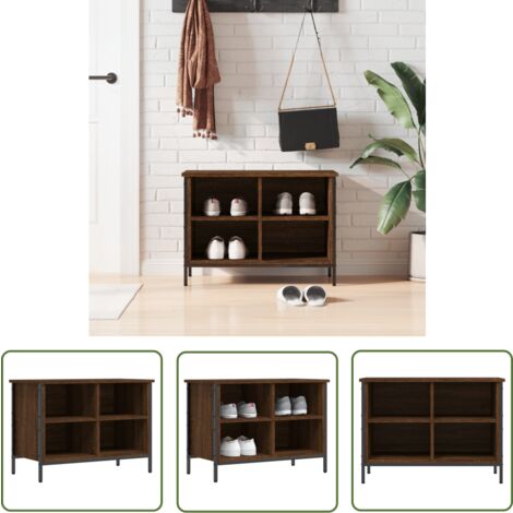 Maison Exclusive Schuhregal Braun Eichen-Optik 69x35x50 cm