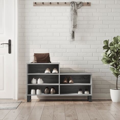 Maison Exclusive Schuhregal Grau Sonoma 102x36x60 cm