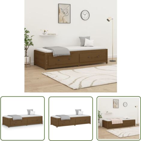 Maison Exclusive Tagesbett Honigbraun 90x200 cm Massivholz Kiefer