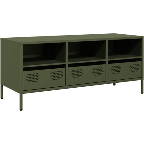 Maison Exclusive - TV-Schrank Olivgrün 101,5x39x43,5 cm Kaltgewal
