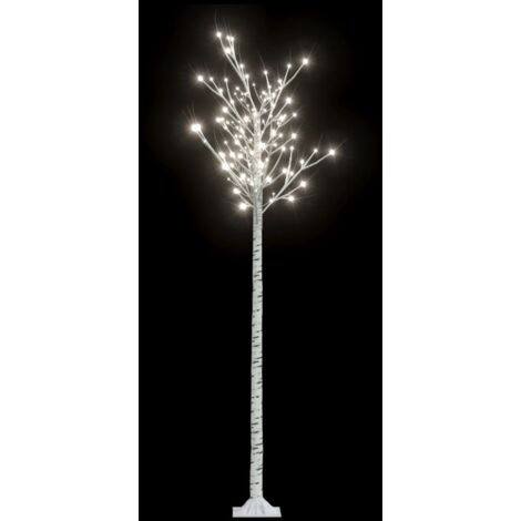 Outsunny LED Spiralbaum Weihnachtsbaum mit 135 Mini-Lichtern Christbaum  Lichterbaum für Innen und Außen Weihnachtsdekoration PP-Kunststoff Metall  Weiß Ø55 x 183 cm