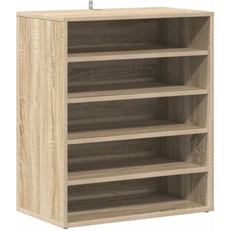 Maison Exclusive - Zapatero de madera contrachapada color roble 6