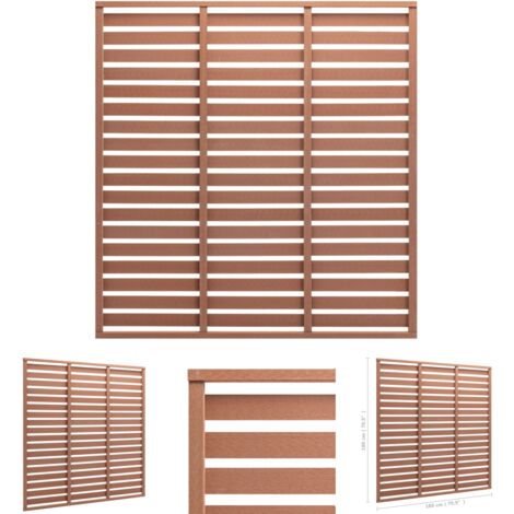 Maison Exclusive - Zaunplatte WPC 180x180 cm Braun