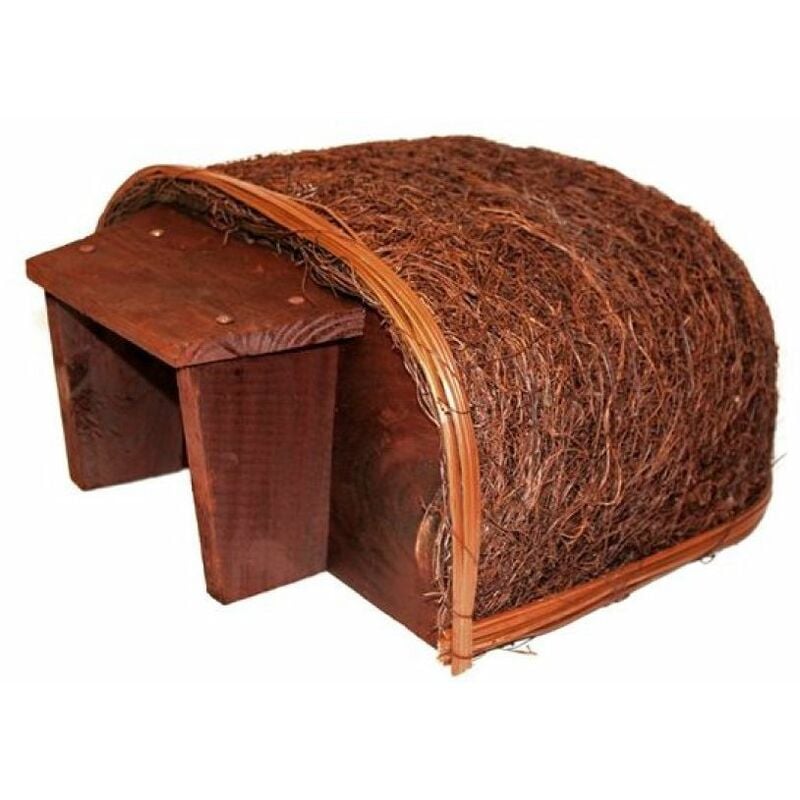 Maison à hérisson entrée en bois