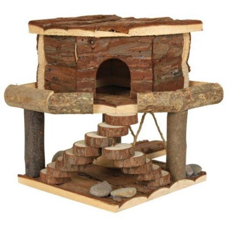 Maison ida, hamster, en bois d'écorce - 19 × 20 × 19 cm
