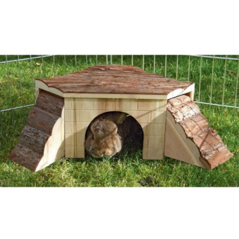 Maison Nature avec rampe pour rongeurs - 37x37x16cm - KERBL