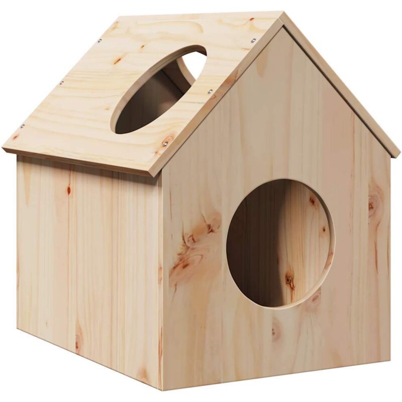 Vidaxl - Maison pour chat 41x50x50 cm bois de pin massif