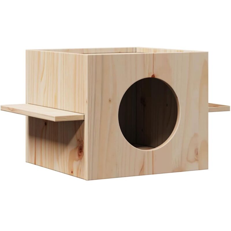 Vidaxl - Maison pour chat 51x35x30 cm bois de pin massif