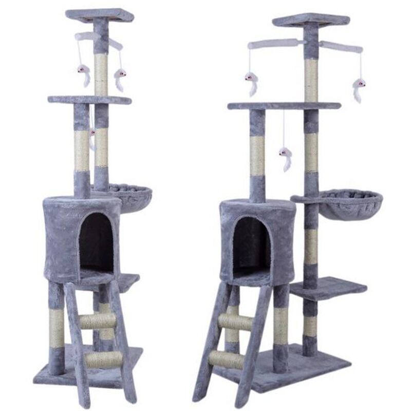 Maison pour chat de type tour 135 cm. Boîte pour chat incluse