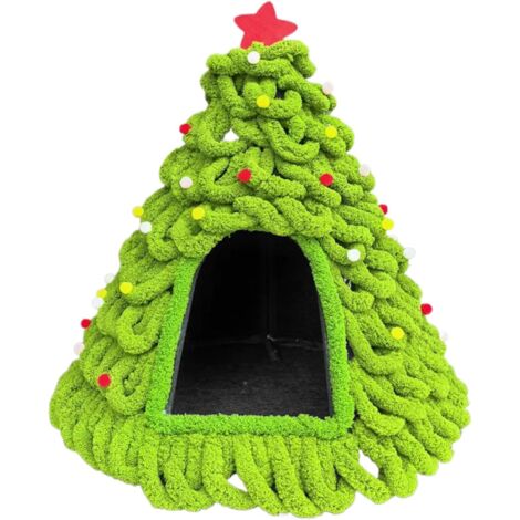 Maison pour Chat, Motif Arbre tricoté Doux, nid Chaud sur Le thème de