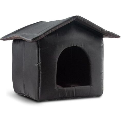 Maison pour Chat, Niche pour Chien Extérieur, Niches À Chat Chauffée, Pliable Résistant Aux Intempéries Abri 35X33X30CM