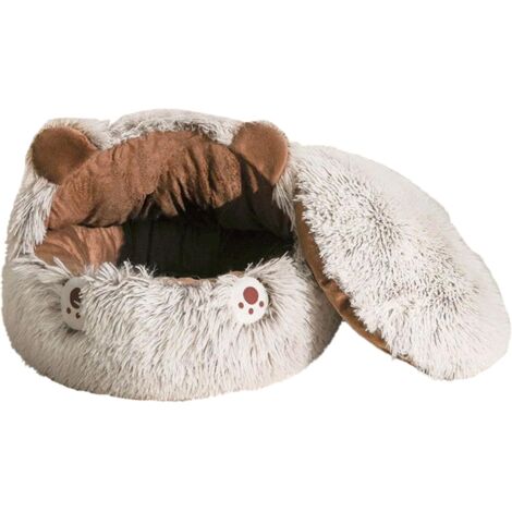 Maison pour Chat Niche Semi Fermée Panier pour Chat Et Chien