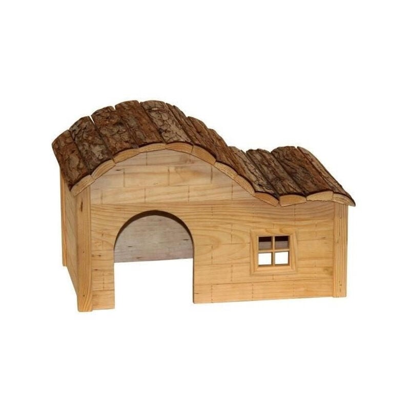 Kerbl - Maison pour rongeur Nature - Toit galbé - 40 x 25 x 25 cm
