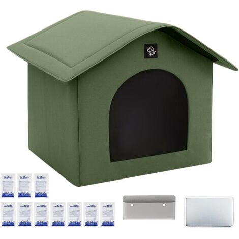 Maison Rafraîchissante pour Chat d'Été en Extérieur Chenil pour Chiot,Abri