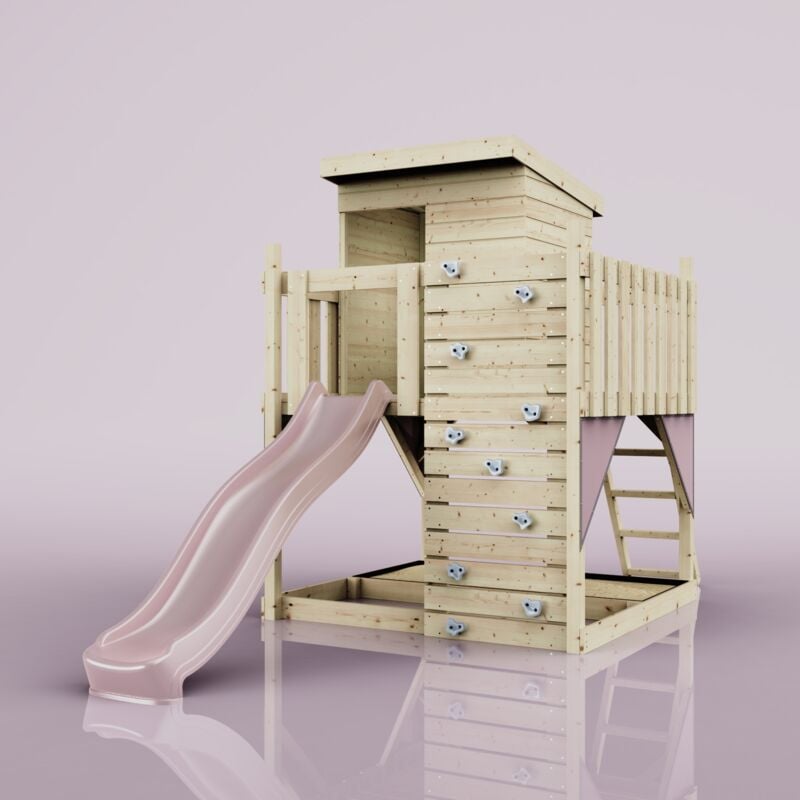 Polarplay - Maison sur pilotis Aurore boréale Rosa 415 x 190 cm