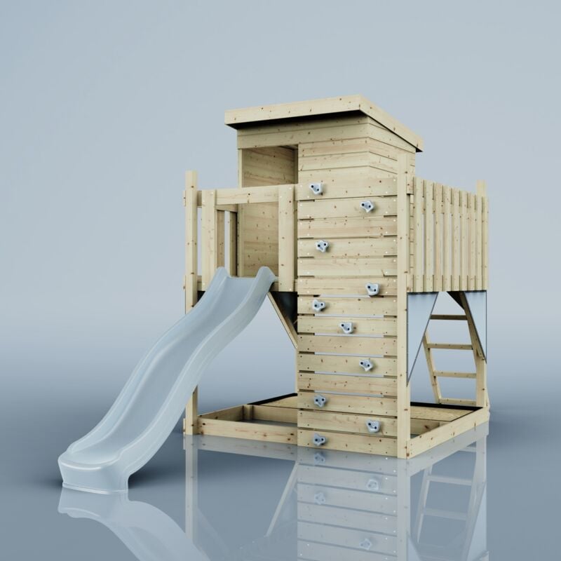 Polarplay - Maison sur pilotis Aurore boréale Bleu 415 x 190 cm