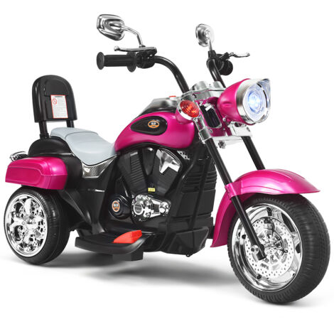 Maisonchic – Scooter électrique 3 roues pour enfants 6V – Vitesse 3 km/h – Phare orientable – Structure stable pour utilisation intérieure/extérieur - CW7776