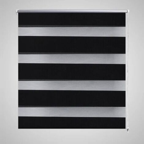 Maisonchic – Store enrouleur tamisant 60 x 120 cm noir – 100% polyester – Chaîne de traction blanche – Installation facile - PSVB16256
