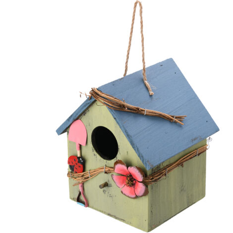 Maisonnette à Oiseaux Murale en Bois pour Jardin - Décoration de Balcon et Patio