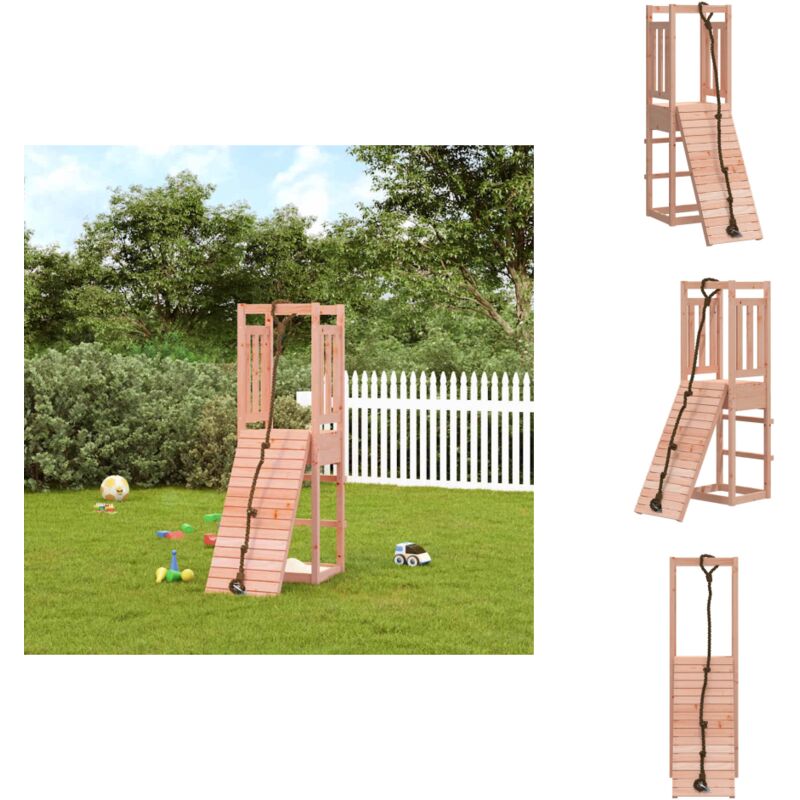 Vidaxl - Maisonnette de jeu avec mur d'escalade bois massif Douglas - Maison De Jeu Enfant - Jouet Extérieur - Aire De Jeux - Jeux De Plein Air
