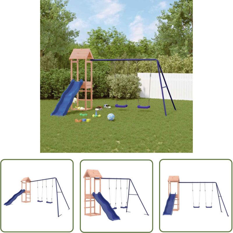 vidaXL Aire de jeux d'extérieur bois massif de douglas