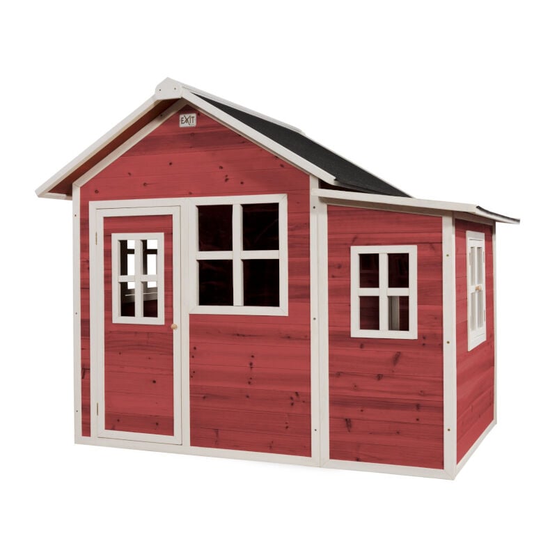 Maisonnette en bois pour enfants Loft 150 Rouge Exit Toys