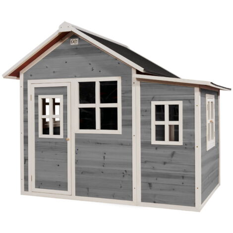 Maisonnette en bois pour enfants Loft 150 Gris - Exit Toys