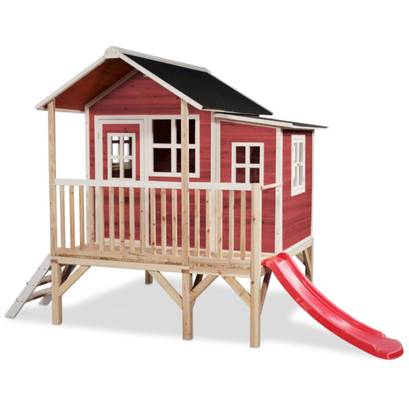 Maisonnette en bois EXIT Loft 350 - rouge
