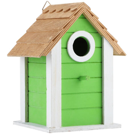 Maisonnette en Bois pour Oiseaux - Nichoir à Perruches pour Jardin et Balcon