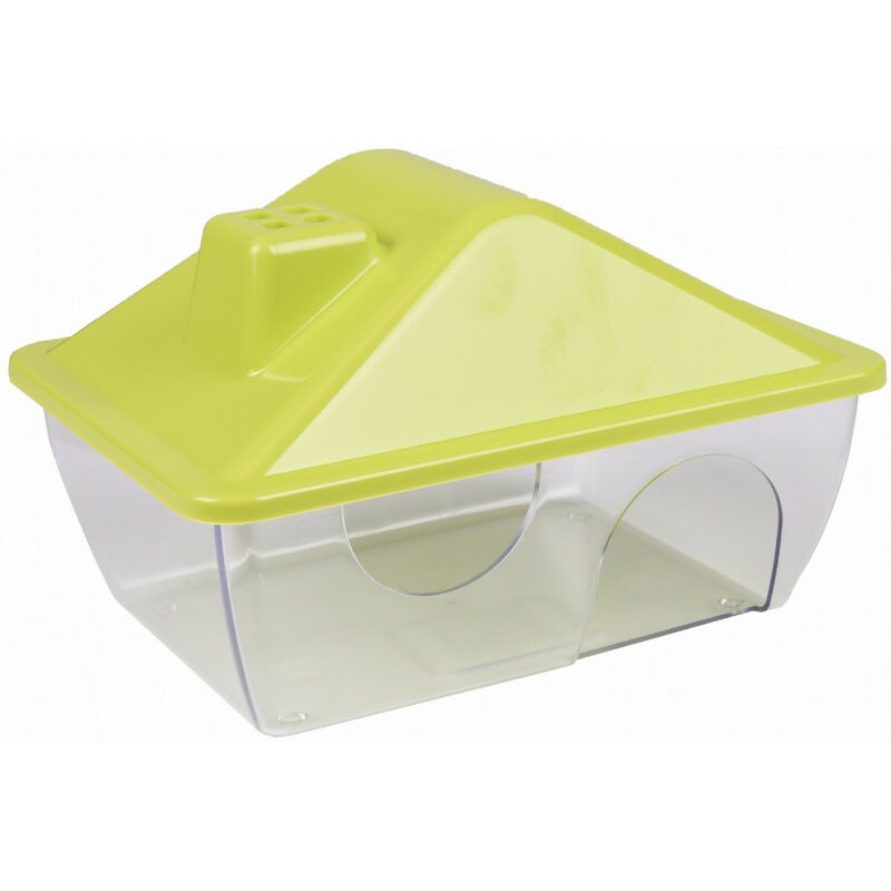 Maisonnette pour hamsters couleur jaune. 15 x 11 x 9.5 cm