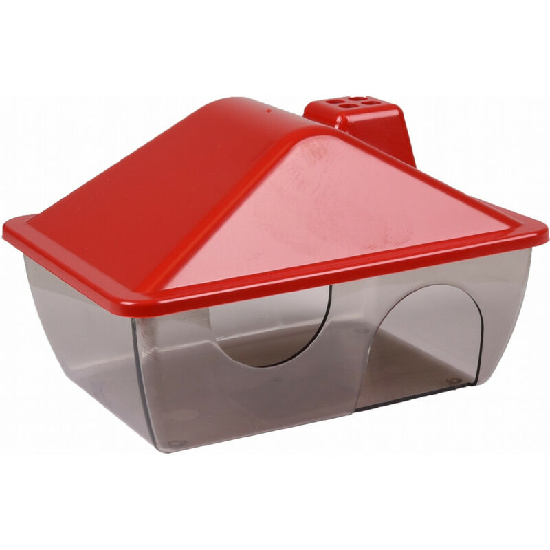Maisonnette pour hamsters, rouge. 15 x 11 x 9,5 cm. - Flamingo Pet Products