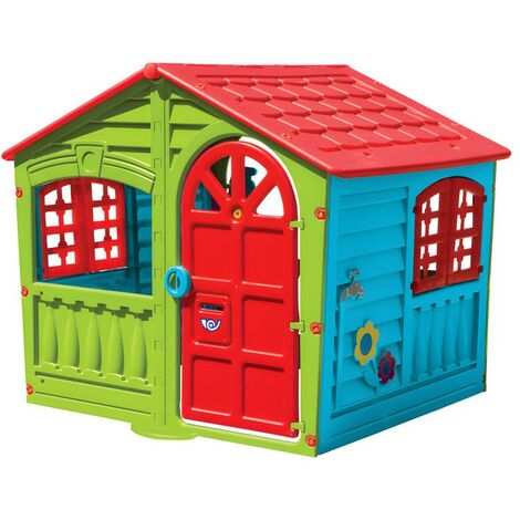 Maisonnette pour enfant JUSTINE - L140 x P111 x H115 cm - Multicolore