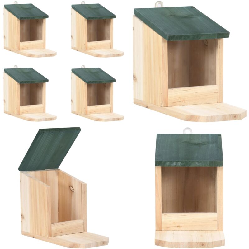 Maisons pour écureuils 4 pcs Bois de sapin - Maison Pour Écureuil - Abri Pour Écureuil - Alimentation Pour Écureuil - Nourriture Pour Écureuil
