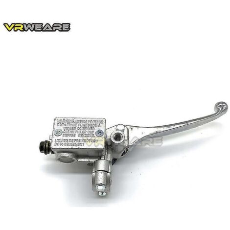 Maître-cylindre de frein avant hydraulique droit pour moto tout-terrain, quad, cyclomoteur, scooter, buggy, karting - Argent